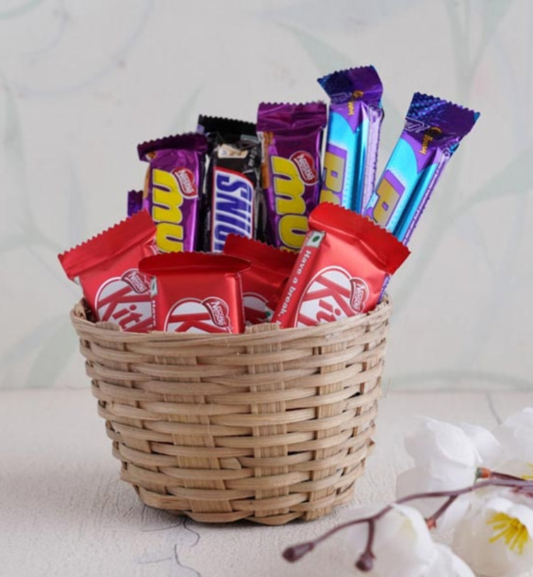 Set of 2 Bhai Rakhi with Chocolates Basket