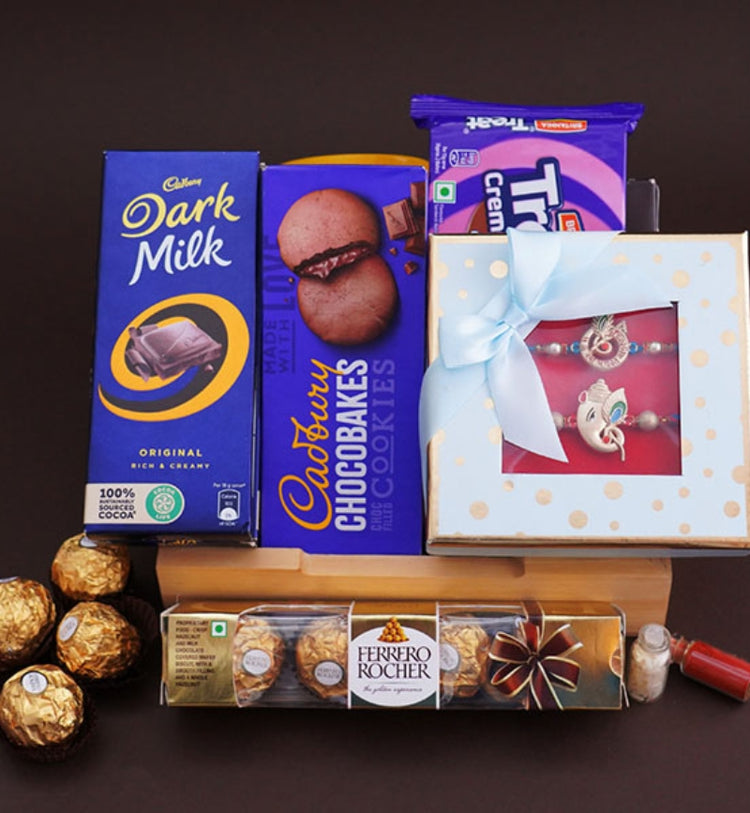 2 Rakhi Set with Chocolates