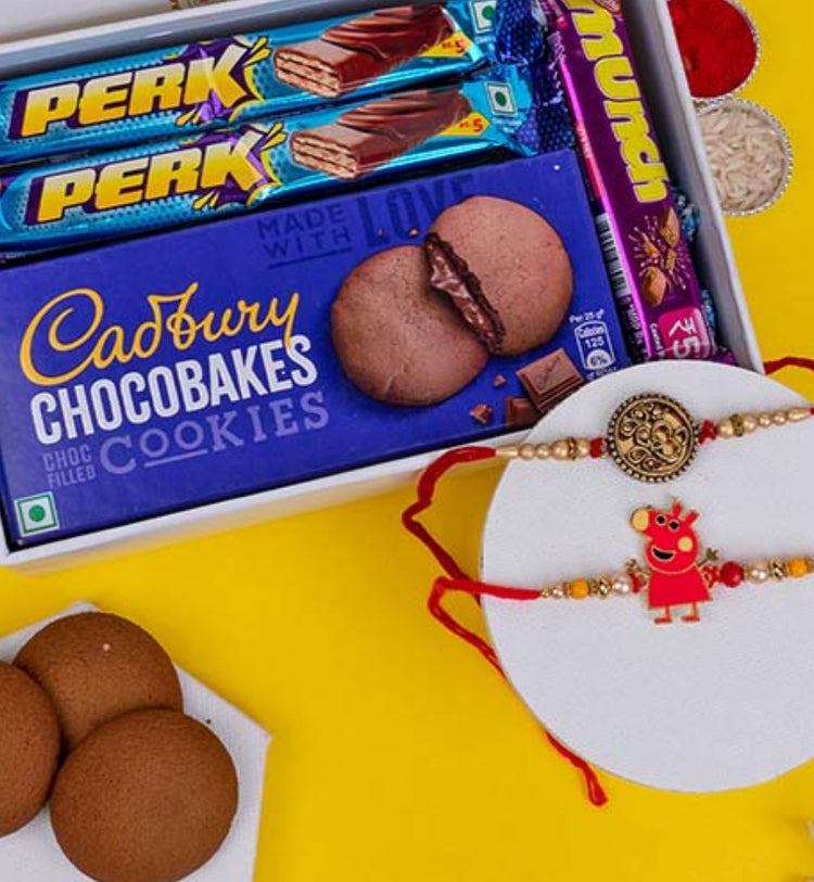 2 Rakhi and Chocolate Combo