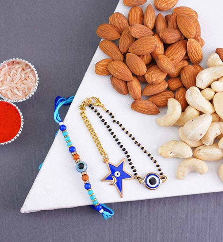 2 Rakhis With Dry Fruits for Bhaiya Bhabhi