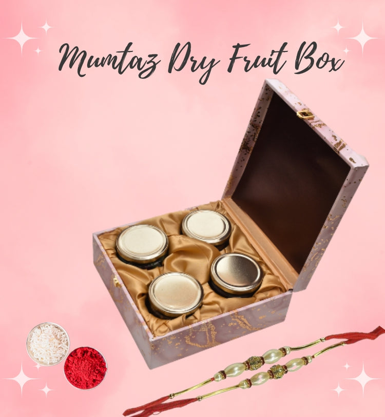 The Mumtaz Dry Fruit Box with Rakhi (Roli and Rice included)