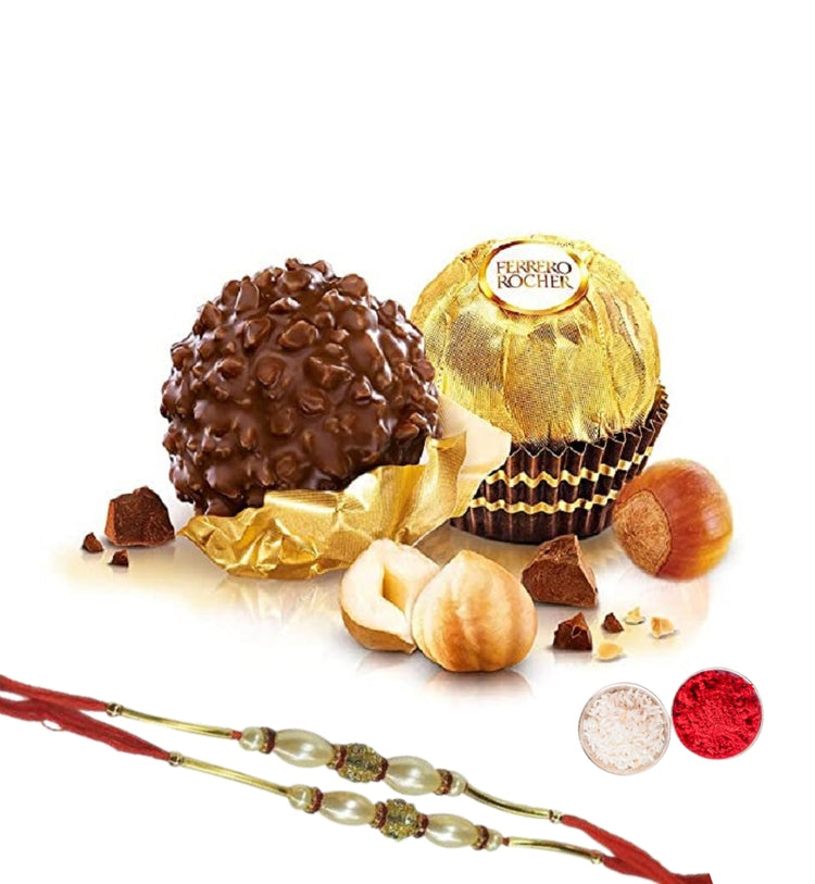 Ferrero Rocher, 16 Pieces with Rakhi (Roli and Rice included), 200 gm