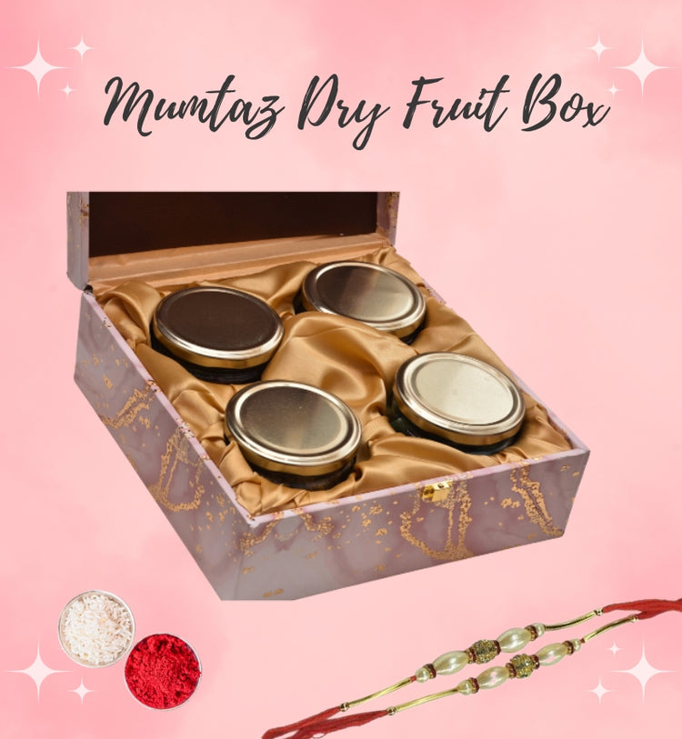 The Mumtaz Dry Fruit Box with Rakhi (Roli and Rice included)