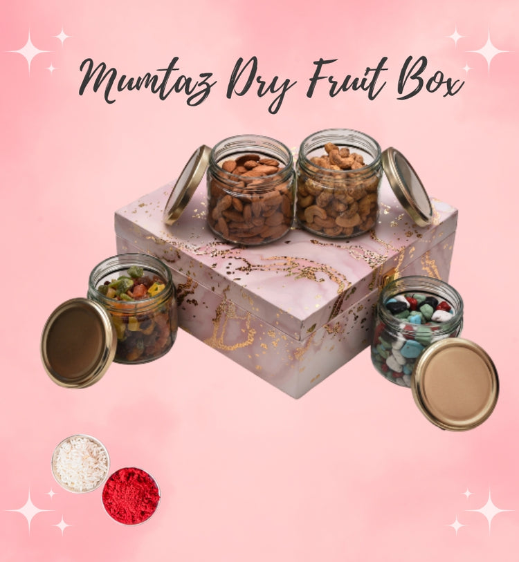 The Mumtaz Dry Fruit Box with Rakhi (Roli and Rice included)